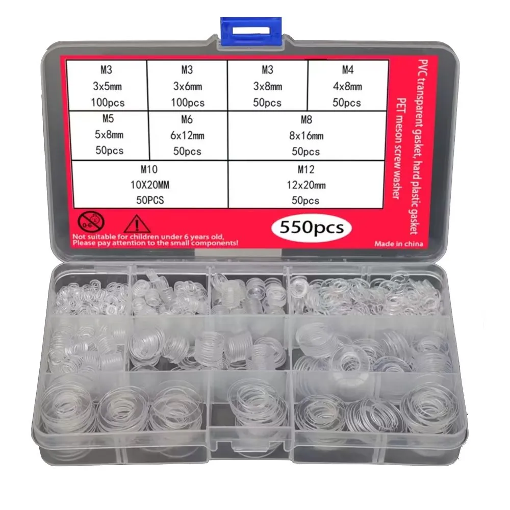 Tool 550-piece Insulation Flat Soft Hard Plastic PVC Seal Washers