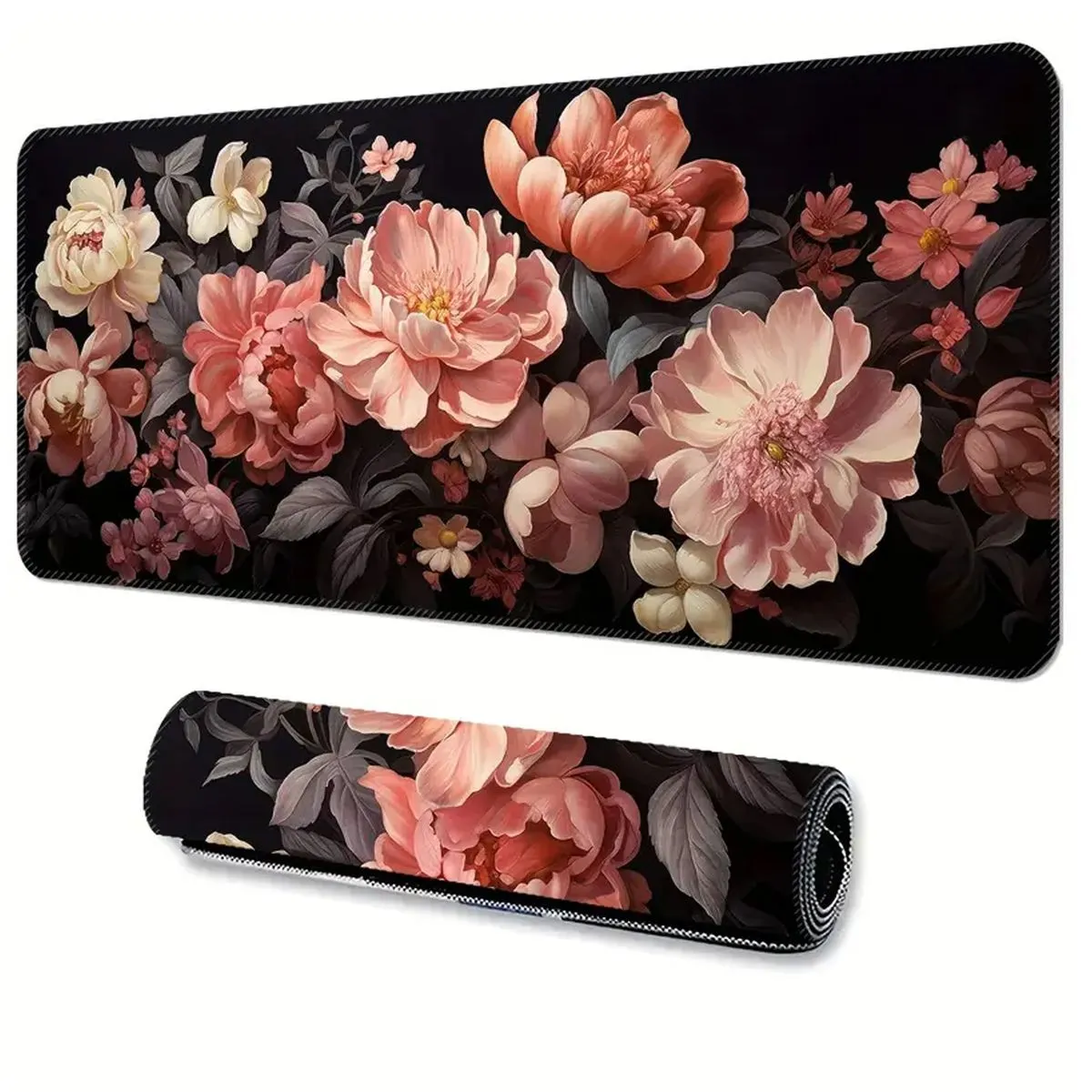 Spring Peony XXL Gaming Mouse Pad - Floral Precision Desk Mat 90x40