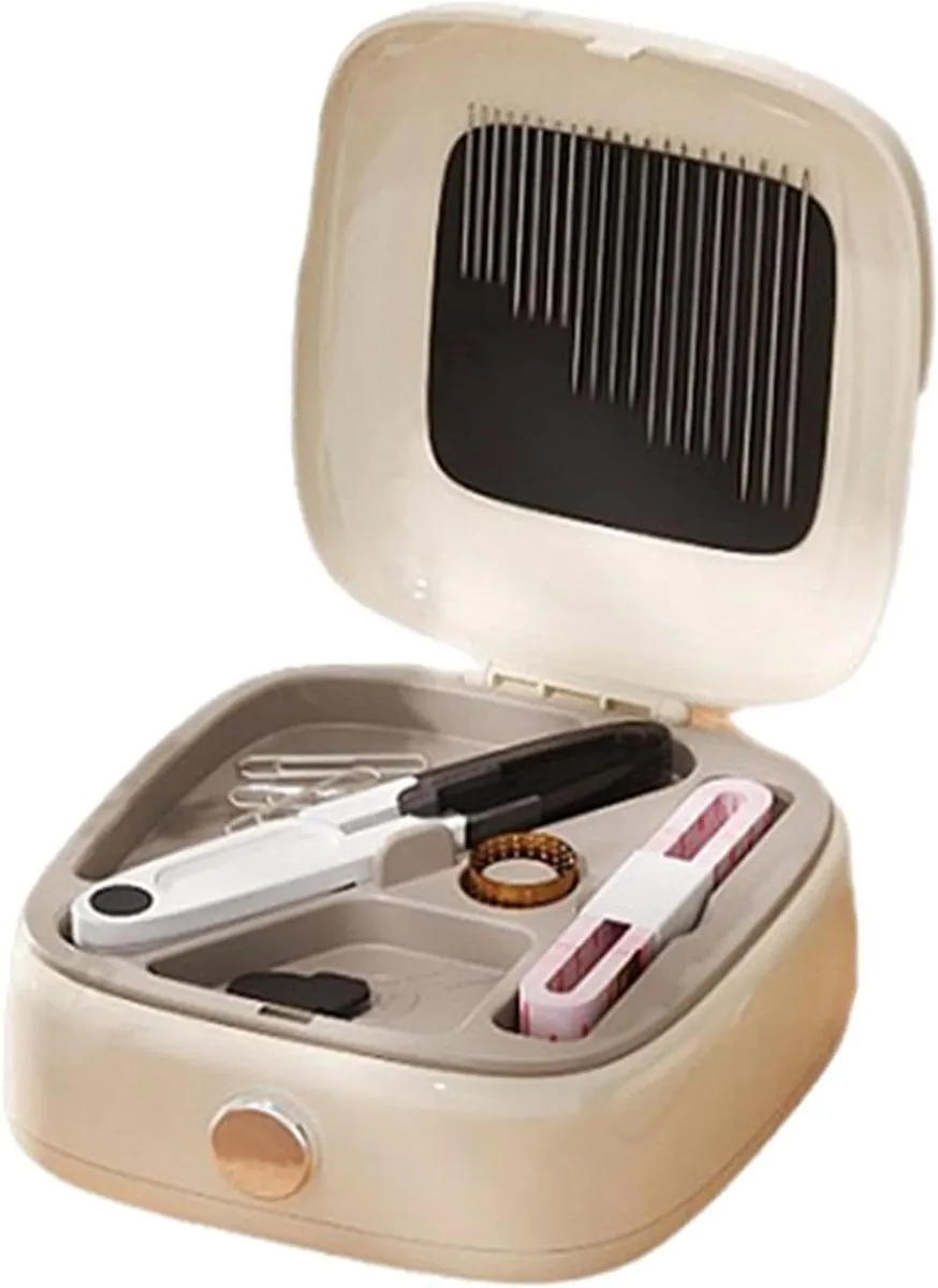 Portable Travel DIY Embroidery Handwork Sewing Tool Set - Beige