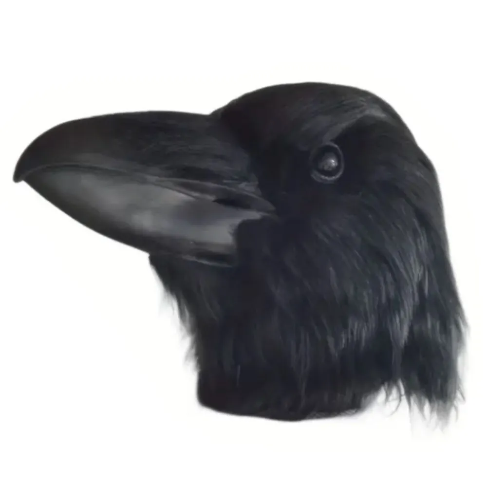 Toy Cosplay Animal Raven Crow Full Face Mask Halloween Costume Party 44cm