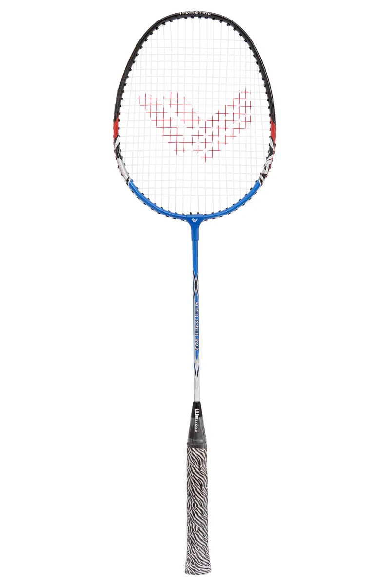 Aluminum Badminton Racquet - Blue, Black