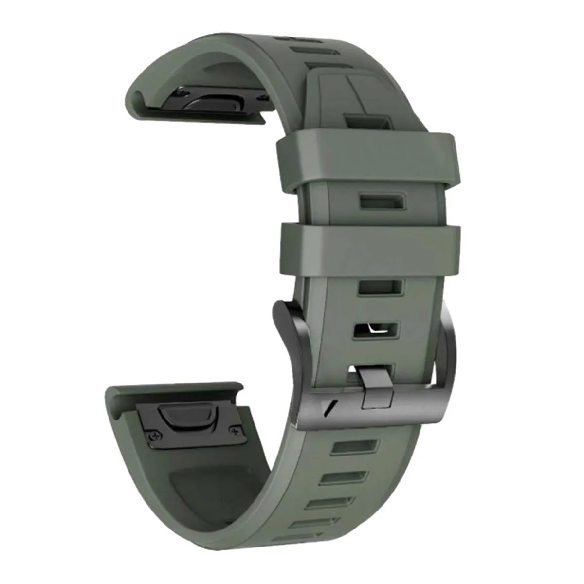 FocusFit 22mm Strap Compatible with Garmin Fenix 5/6/7 Forerunner 955 - Army Green