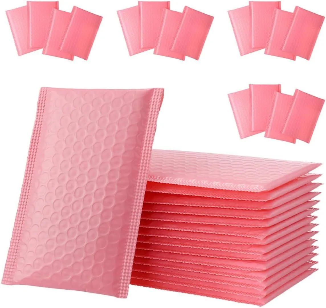 Pink Self-seal Padded Shipping Envelopes For Packaging And Small Business
