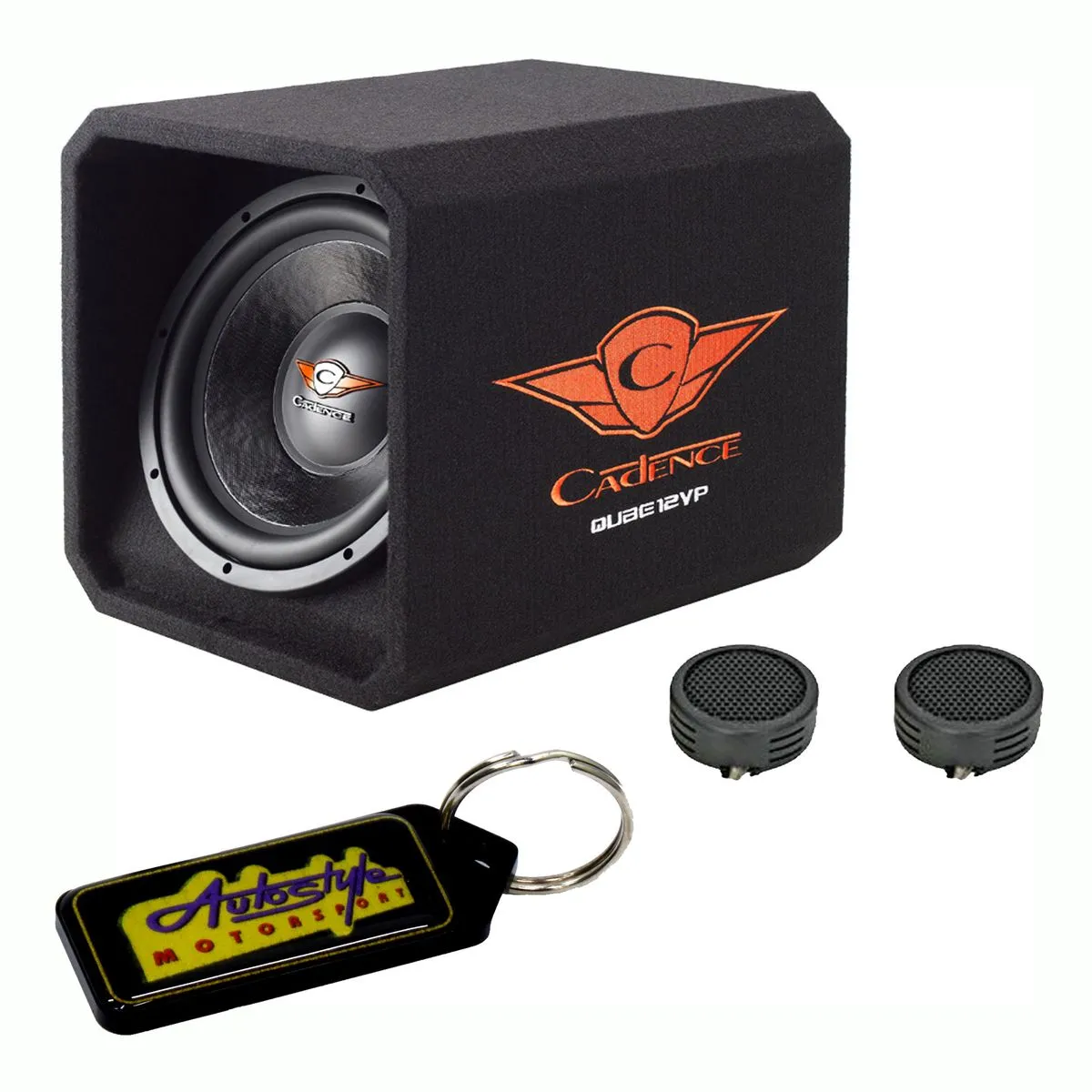 Cadence 700W Single 12" Subwoofer Enclosure & Evo Tweeters & Key Holder