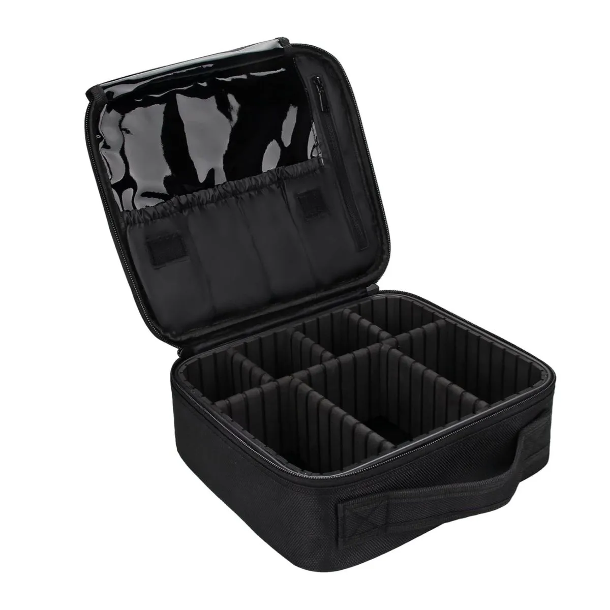 Travel Makeup Bag, Women's Portable Makeup Case, Makeup Storage Bag - Black