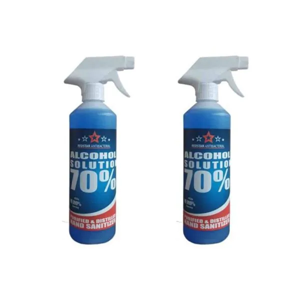 REDSTAR Antibacterials Hand Sanitiser 70% Alcohol Solution 500ml ( 2 Pack )
