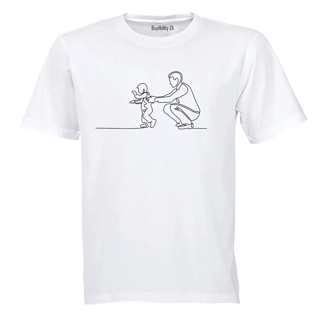 Father First Steps Adults T-Shirt