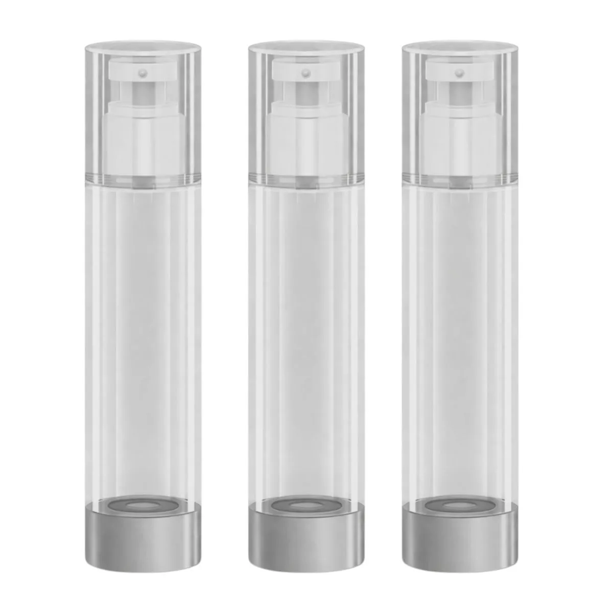 3 Pack - 100ml Spray Pump Bottle - Transparent