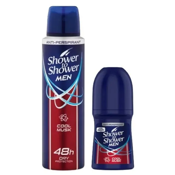 Shower To Shower - Deodorant & Anti-Perspirant -Combo For Men Cool Musk