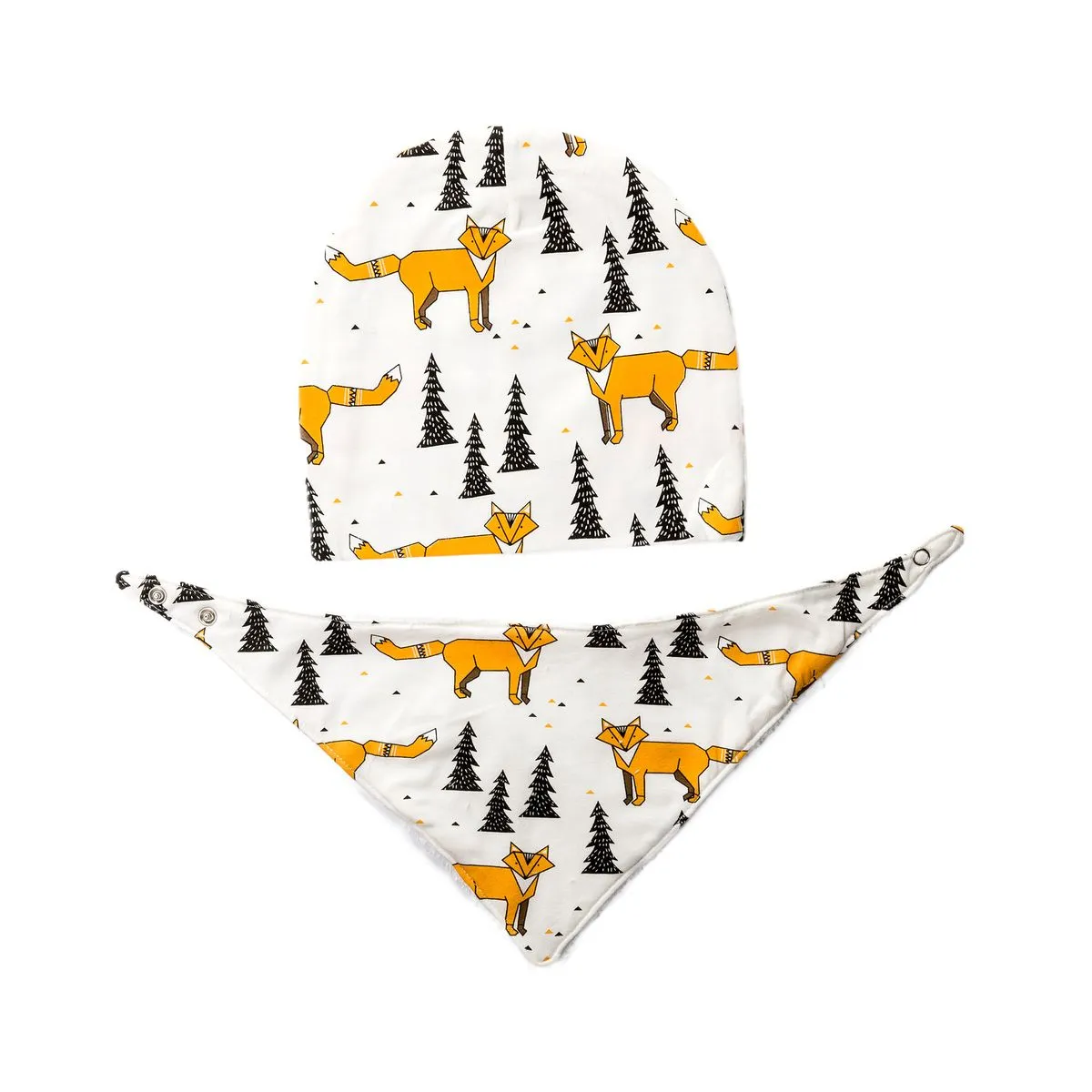 All Heart Fox Beanie With Matching Bib Cloth