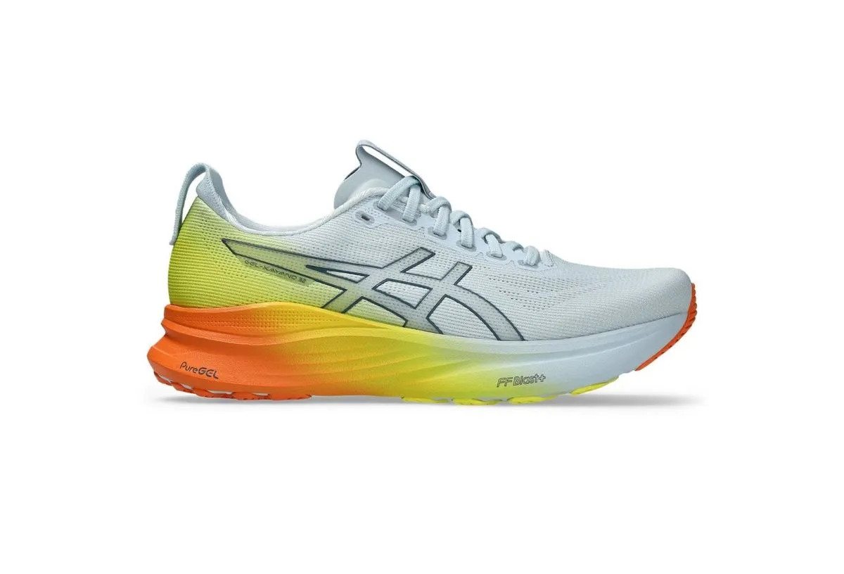 Asics Men's Gel-Kayano 32 Road Running Shoes - Sky/Lemon Spark