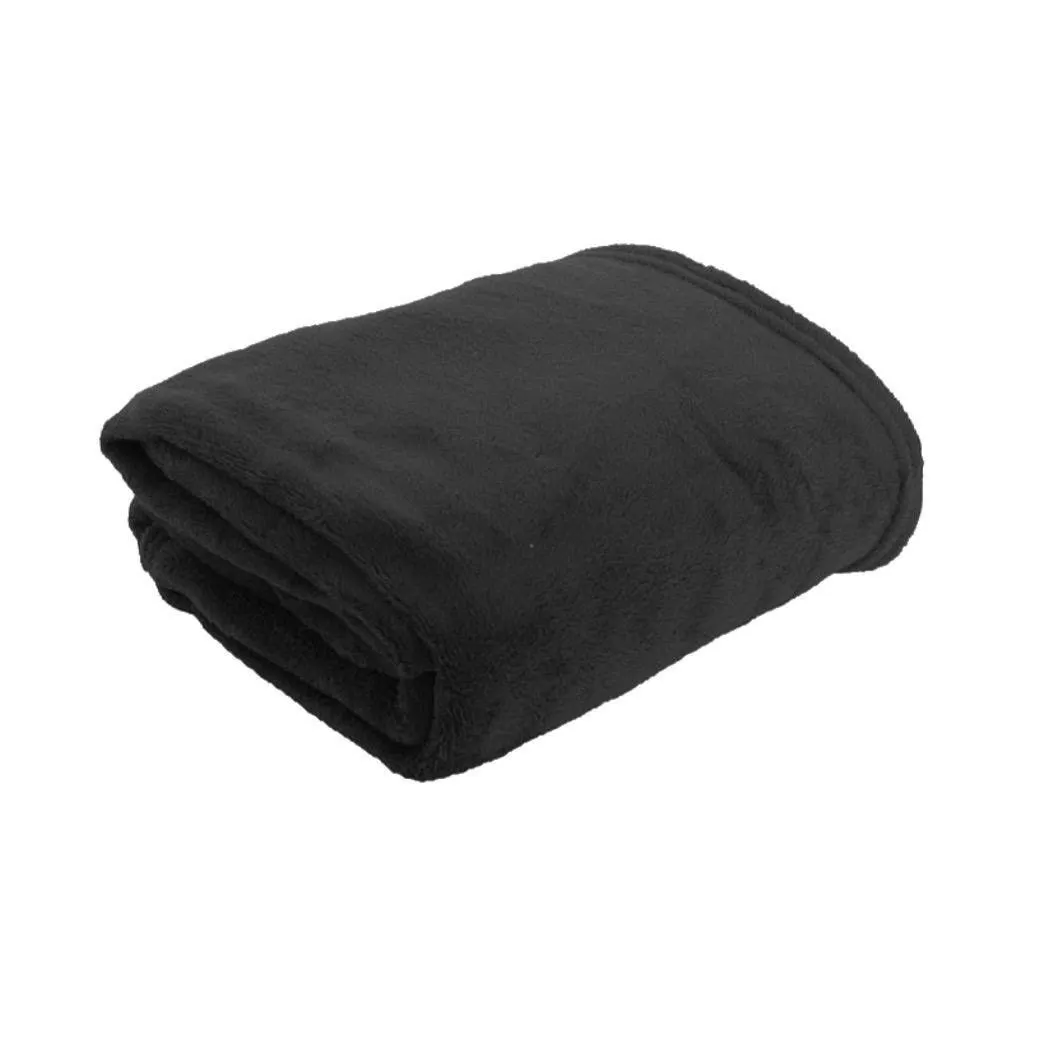 Blanket - Cloral Fleece - BLACK