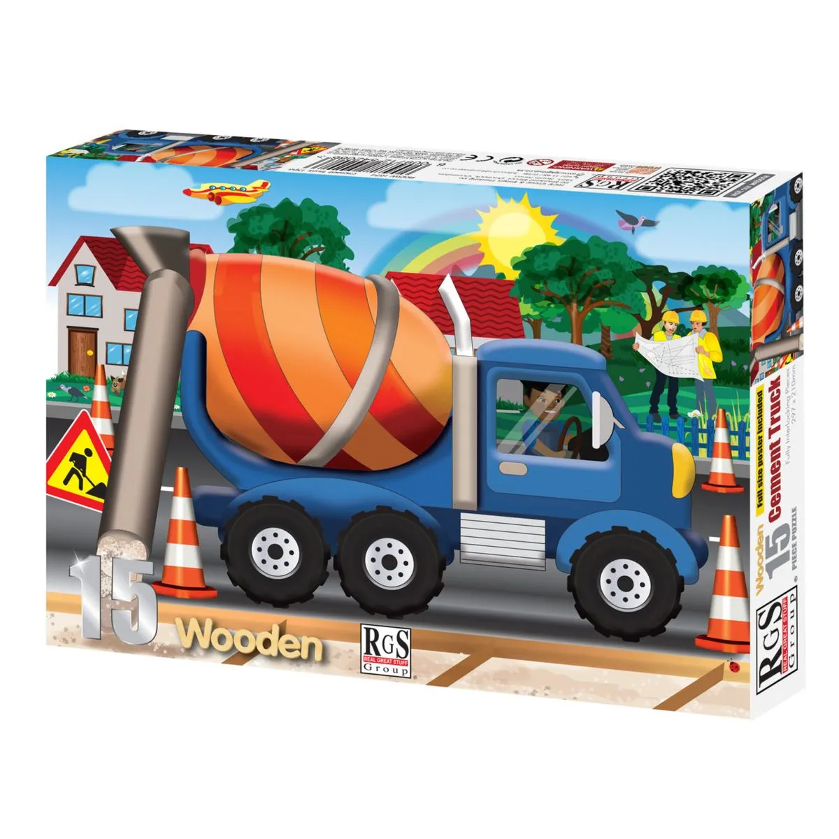 RGS Group Cement Truck 15 Piece Wooden Puzzle