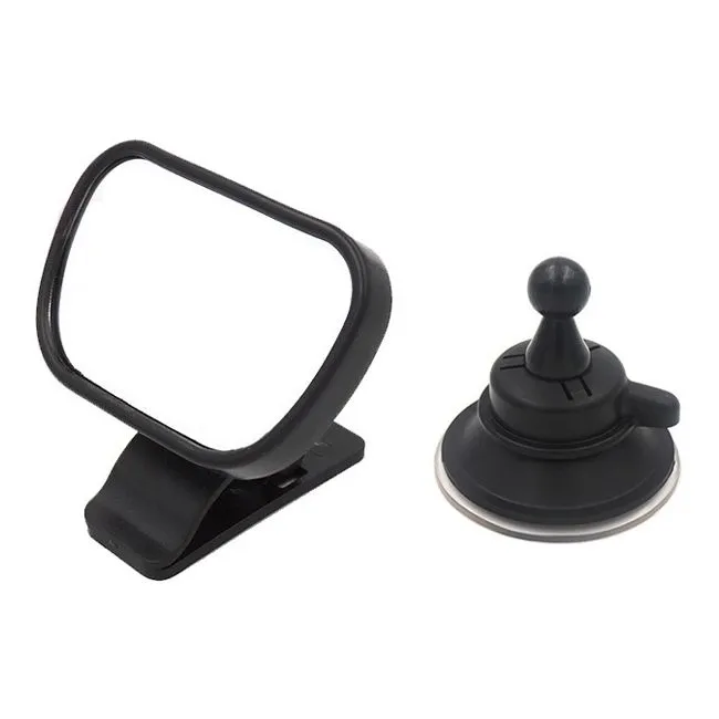 Car Baby Observing Rearview Mirror
