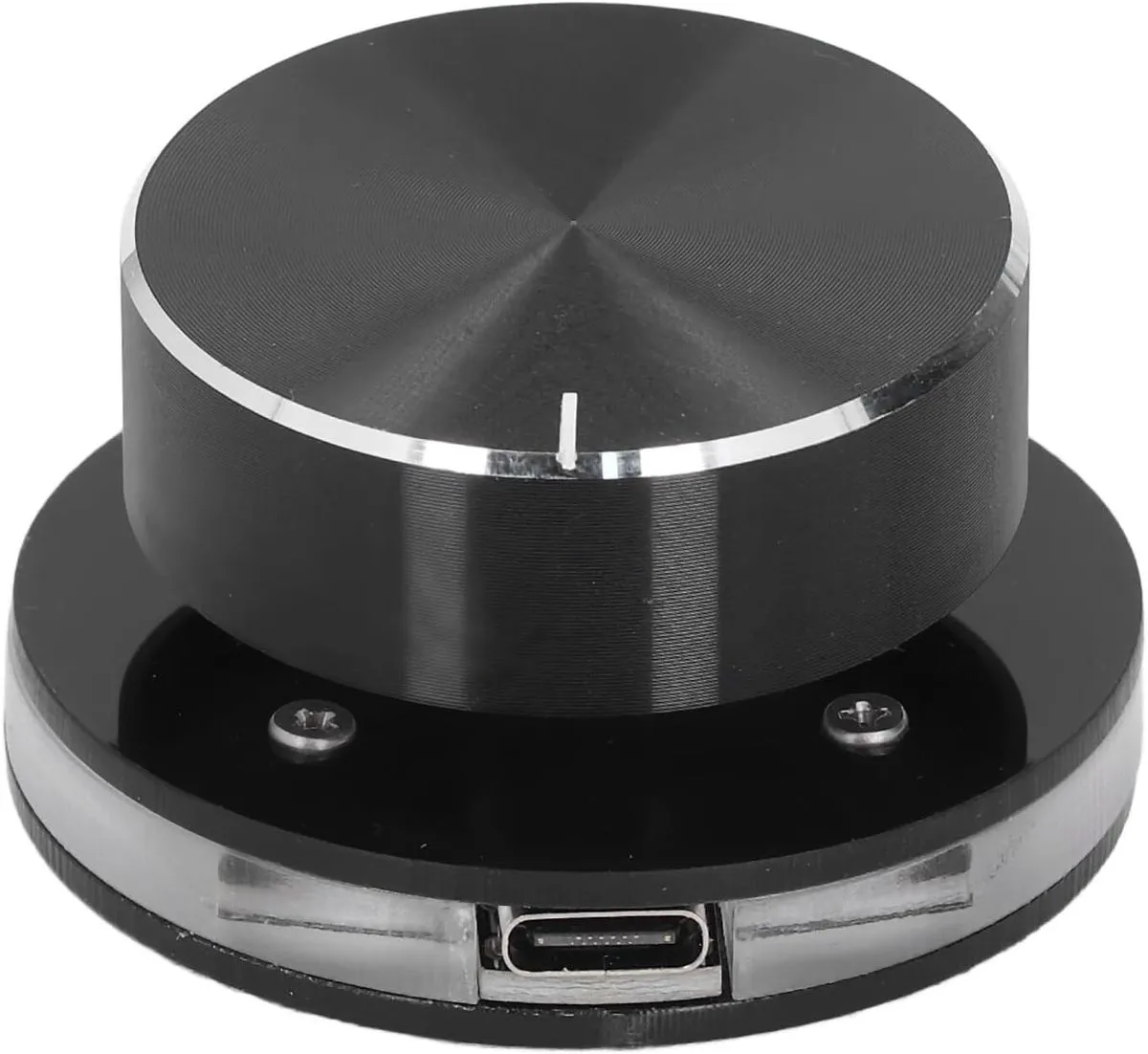 Acrylic and PC USB Volume Control Knob with RGB Light, EasytoUse