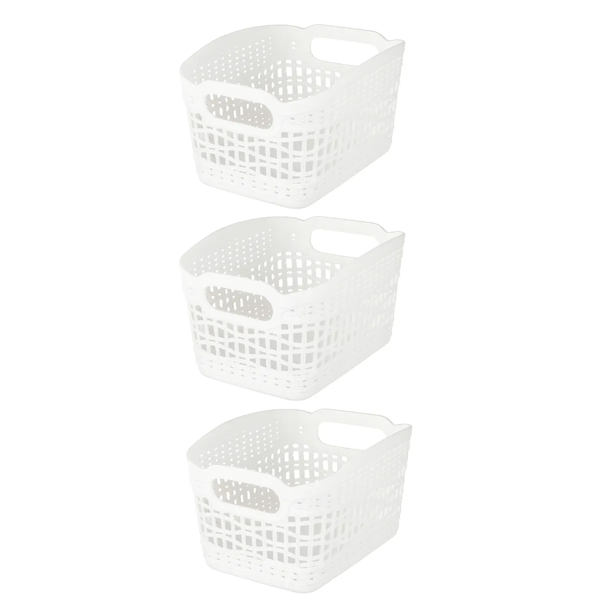 3-Pack | Storage Basket | Weaved, Square - 21cm