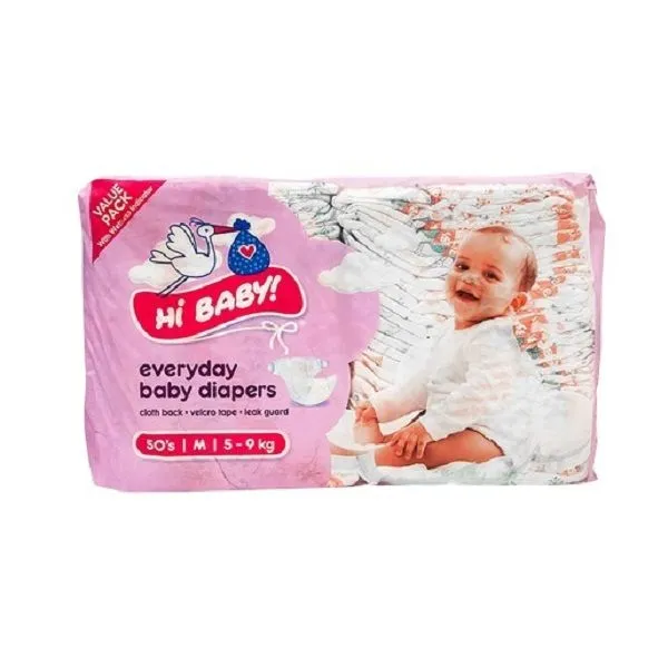 Hi Baby! - Medium Everyday Baby Diapers Value Pack 50's