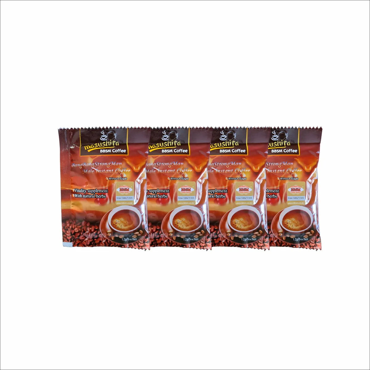 4 x 12g Masushita BBSM Sex Coffee | Herbal Libido and Performance Booster