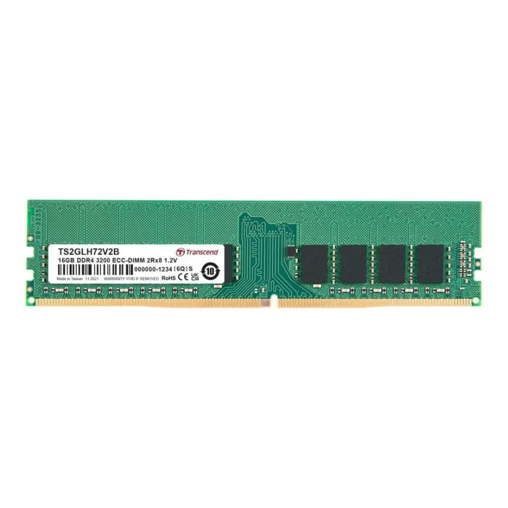 TRANSCEND RAM - TS2GLH72V2B 16GB DDR4-3200MHz ECC Desktop Memory