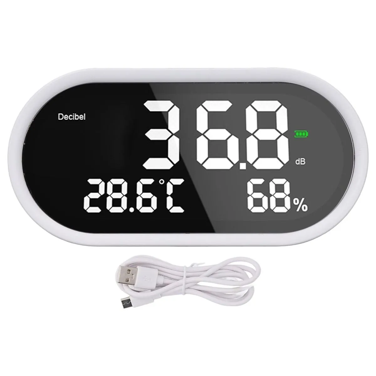 3-in-1 Digital Decibel Meter - Sound Level & Temperature Monitor