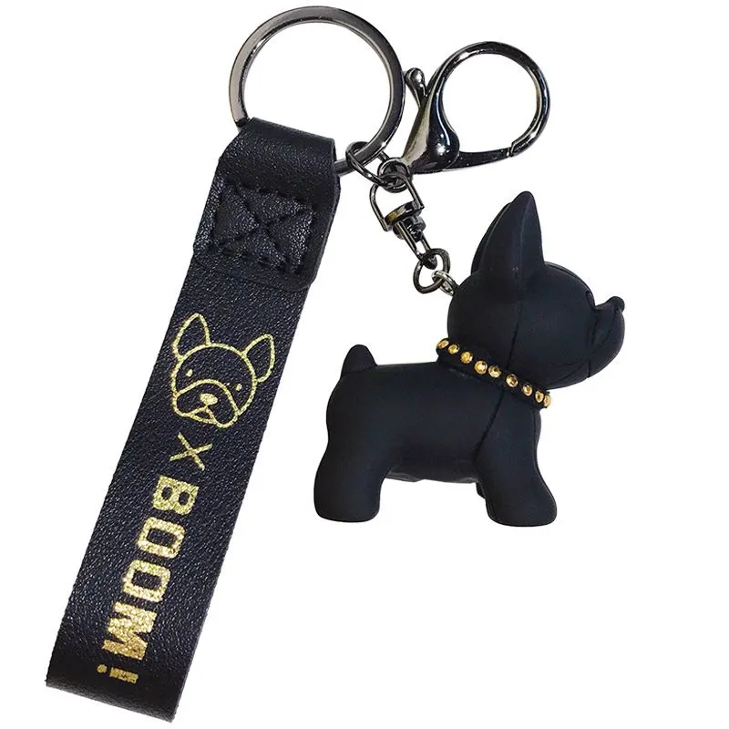 Cartoon French Bulldog Keychain Pet Supplies Daily Care Quality