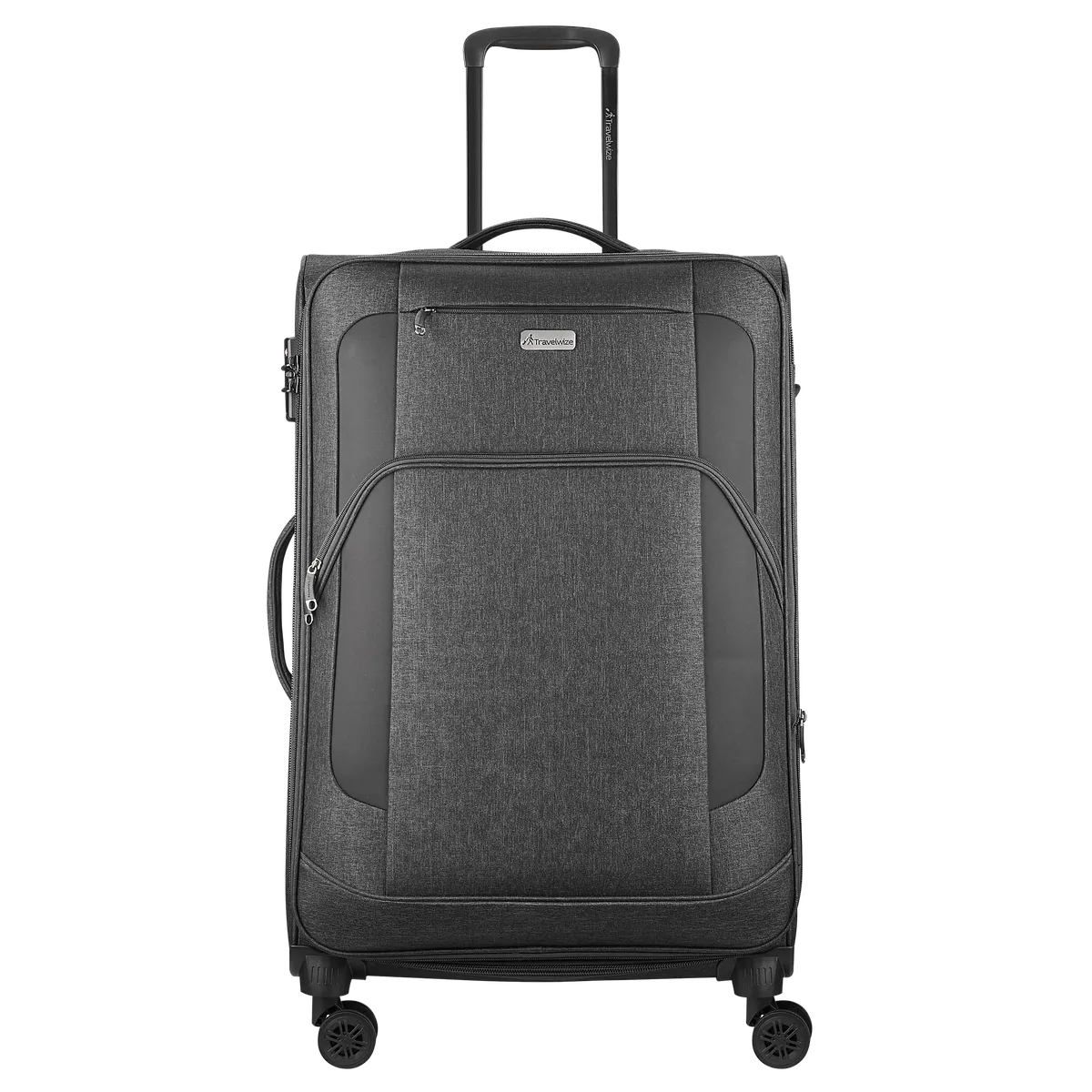Travelwize Aurora 75cm Large Luggage 4-Wheel Spinner Trolley Case - Grey Melange