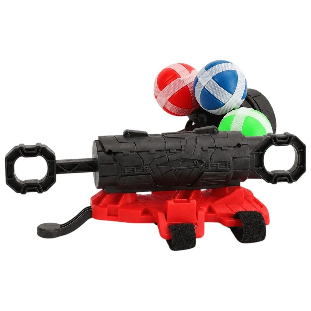 5 Piece - Kids Arm Launcher Toy With Soft Sticky Balls - Black & Red