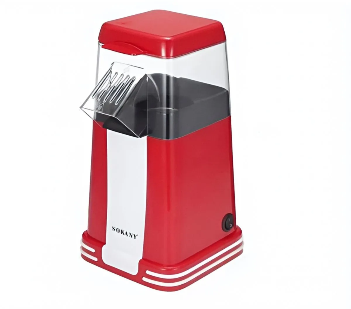 Sokany - Popcorn Maker with Anti-Slip Base - Fast Oil-Free - 1200W - Red
