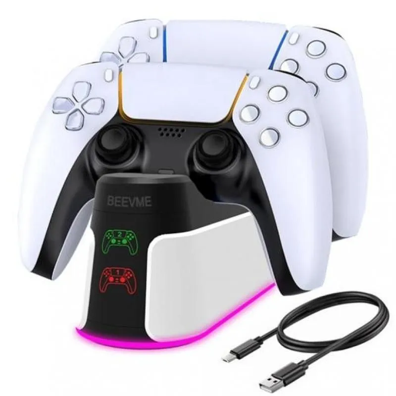 Dual Controller Charging Dock - 3A Fast Charger for Most Game Controllers
