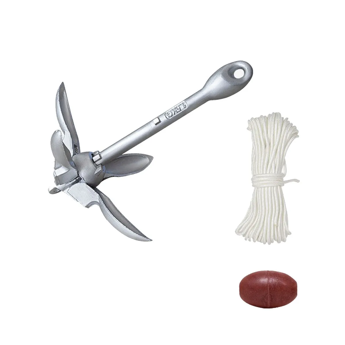 Folding Anchor 1.5KG With 20m Tow Rope and Buoy For Kayaks, Canoes Etc