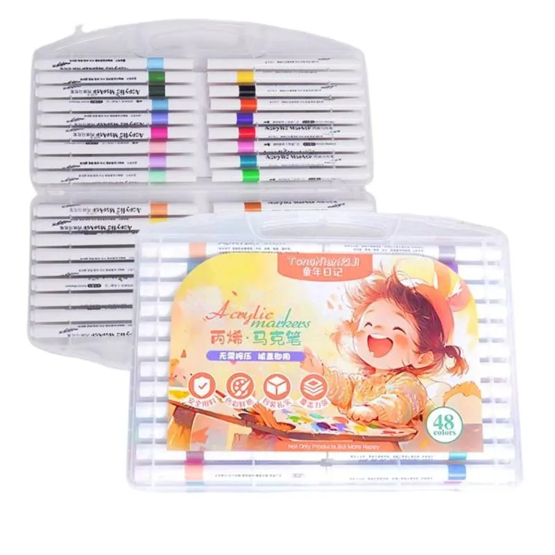 48 Colors Markers Pens Acrylic Paint