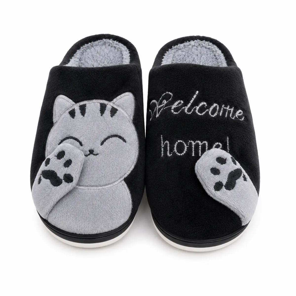 Plush Cat Indoor Slippers