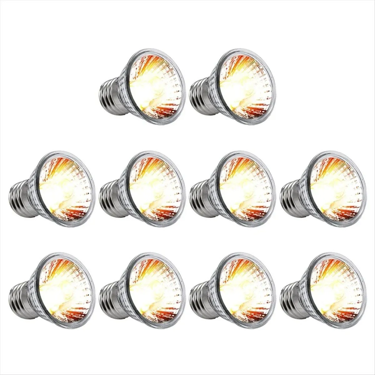 10PCS Reptile Lamp Bulb Turtle Basking UV Light Bulbs 50W