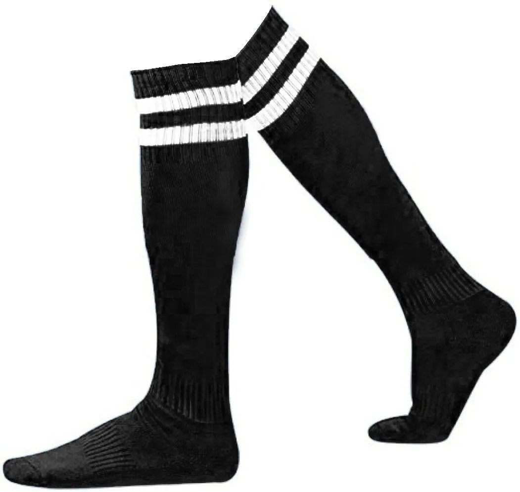 Soccer Socks Set - 15-Pairs - Black and White