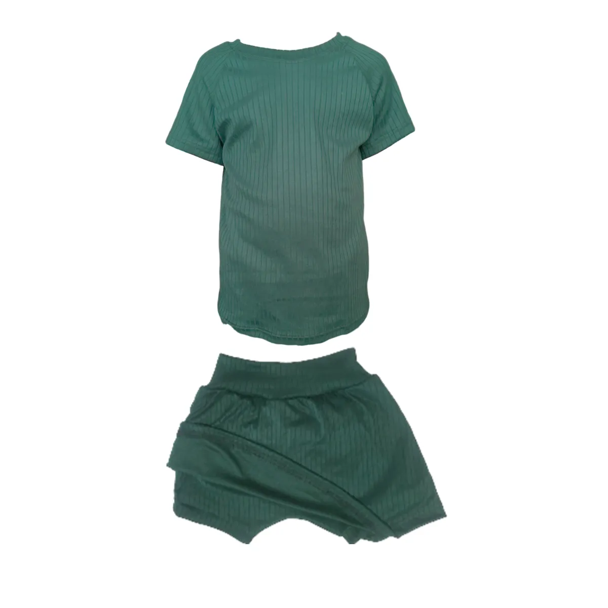 Kids Clothing Combo - T-Shirt & Skort - Botanic Green