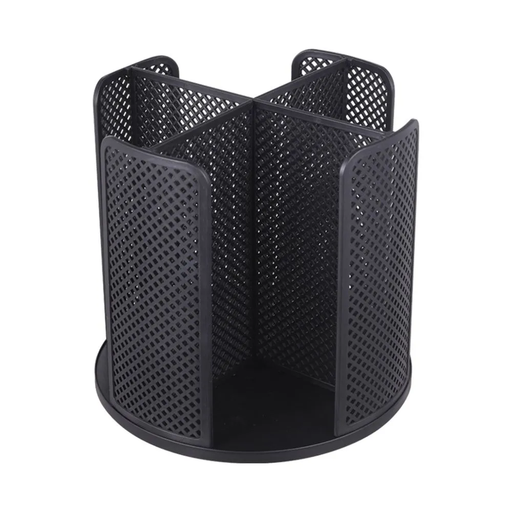 360 Degree Rotated Paper Cup Holder Rack for Home Office Kitchen - Black