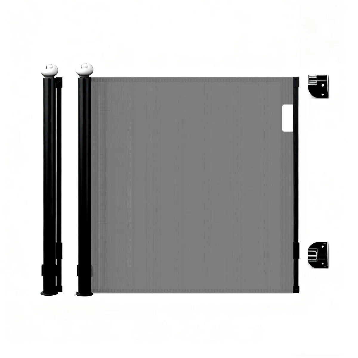 300cm Retractable Baby Gate Extra Wide Mesh Safety Gate - Black