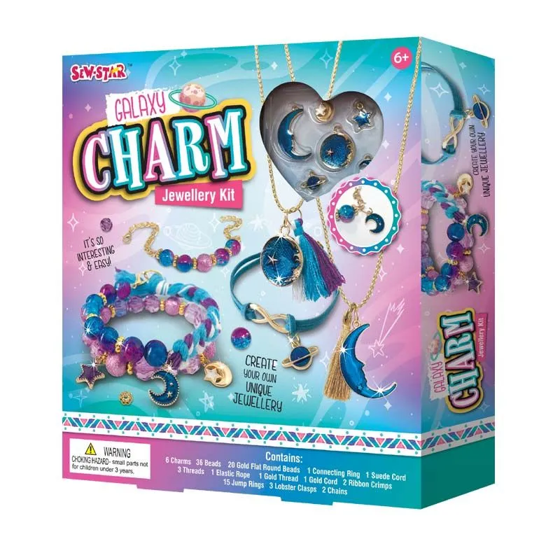 Sew-Star DIY Kids Galaxy Charm Jewellery Making Kit