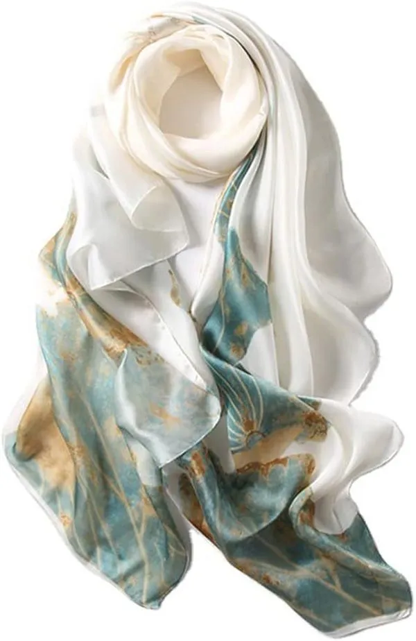 Fashion Scarves Scarf - Silk Feeling Scarf,Long Lightweight Sunscreen Shawl