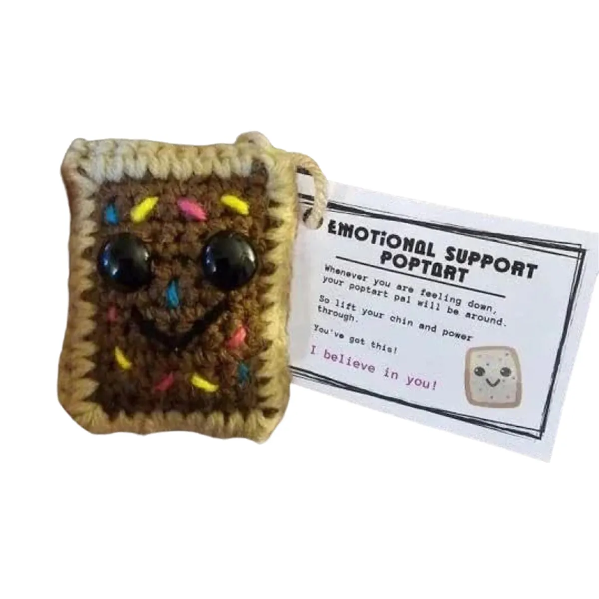 Handmade Knitting Doll Keychain Crochet Doll Decoration Gift Brown