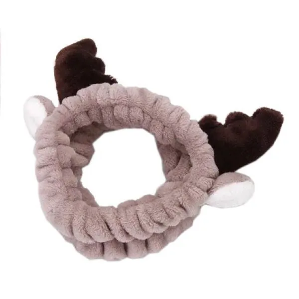 Fluffy Antler Makeup and Face Wash Spa Headband