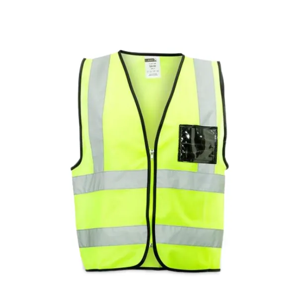 Reflective Zip Safety Vest - Lime