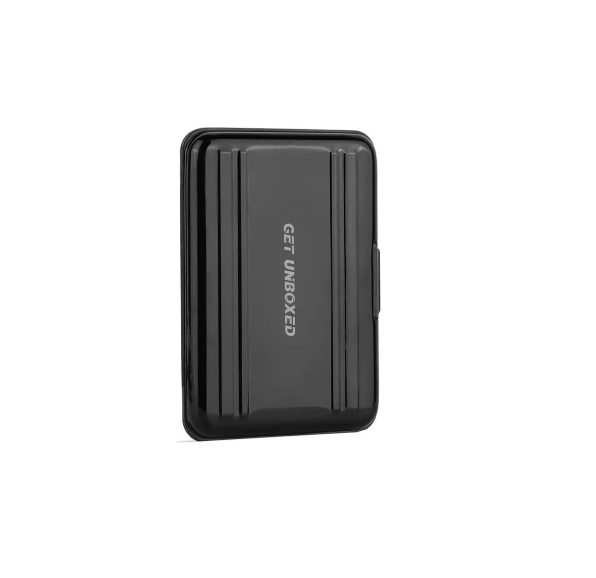 GET UNBOXED Memory Card Storage Box Aluminum Shock Resistant Carrying Case - Black