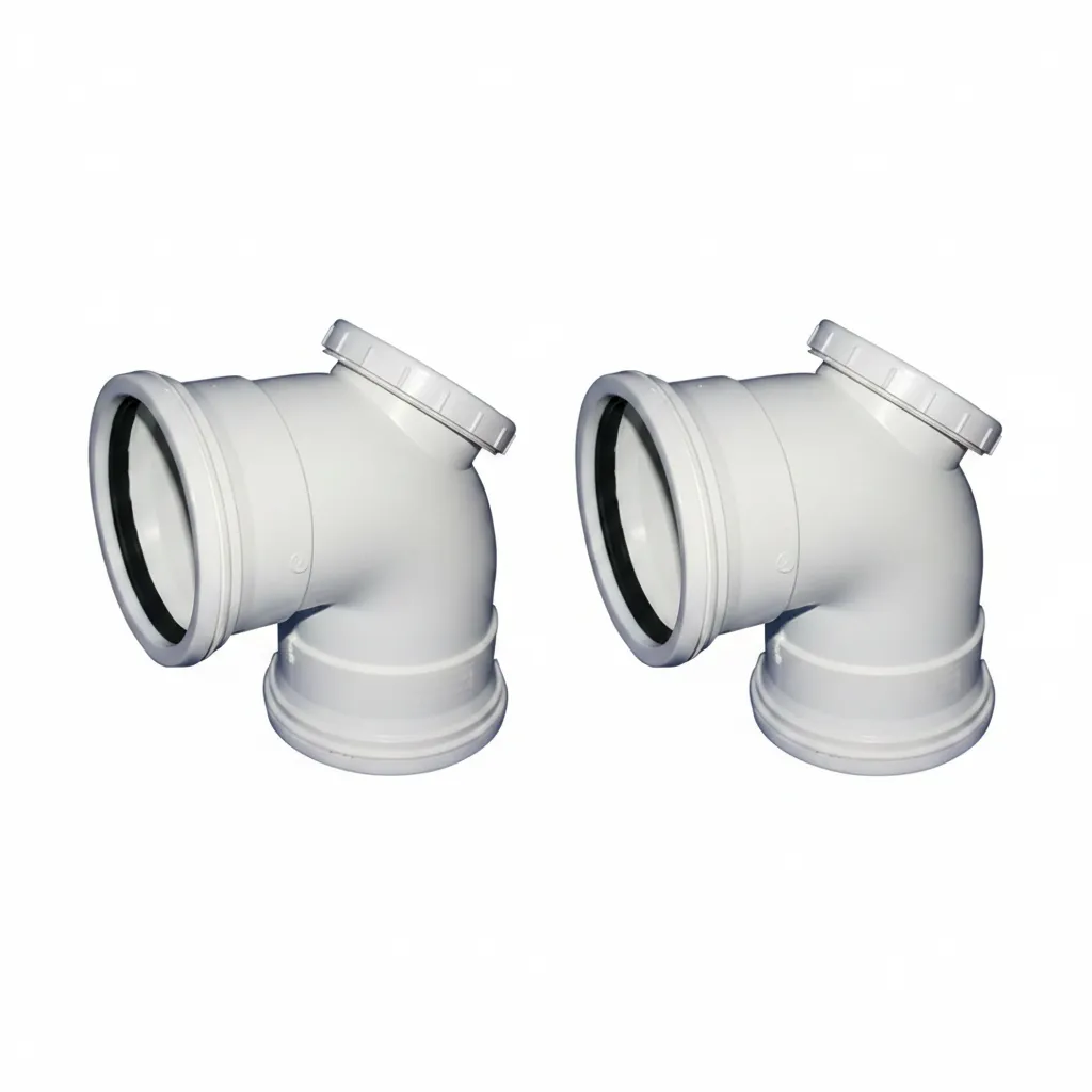 110 mm 87.5-Degree Waste Bend for Plumbing Systems - 2 Pack