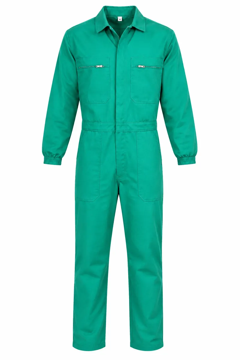 2 Pack ContiX Men's Heavy Duty Workwear Overalls - Emerald Green