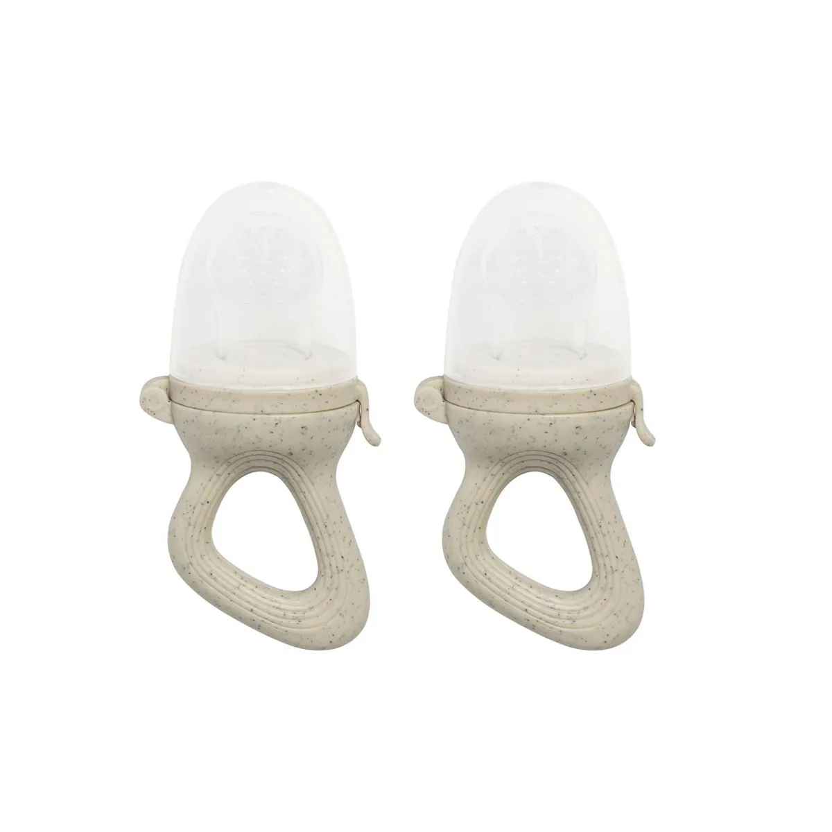 Baby Fruit Food Feeder Pacifier 2 Pack - Speckled Oatmeal
