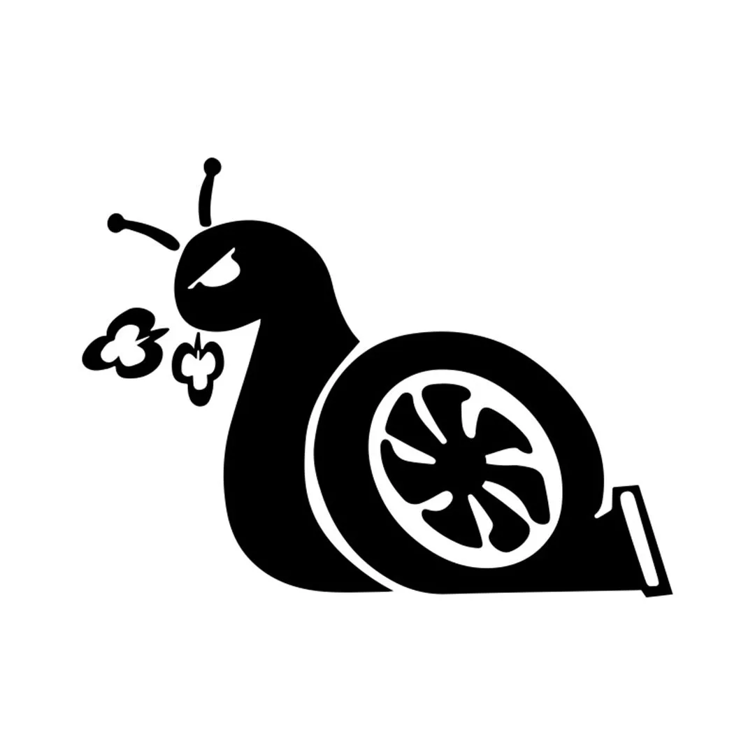 Racing Snail - Car Decal Vinyl Sticker - Black
