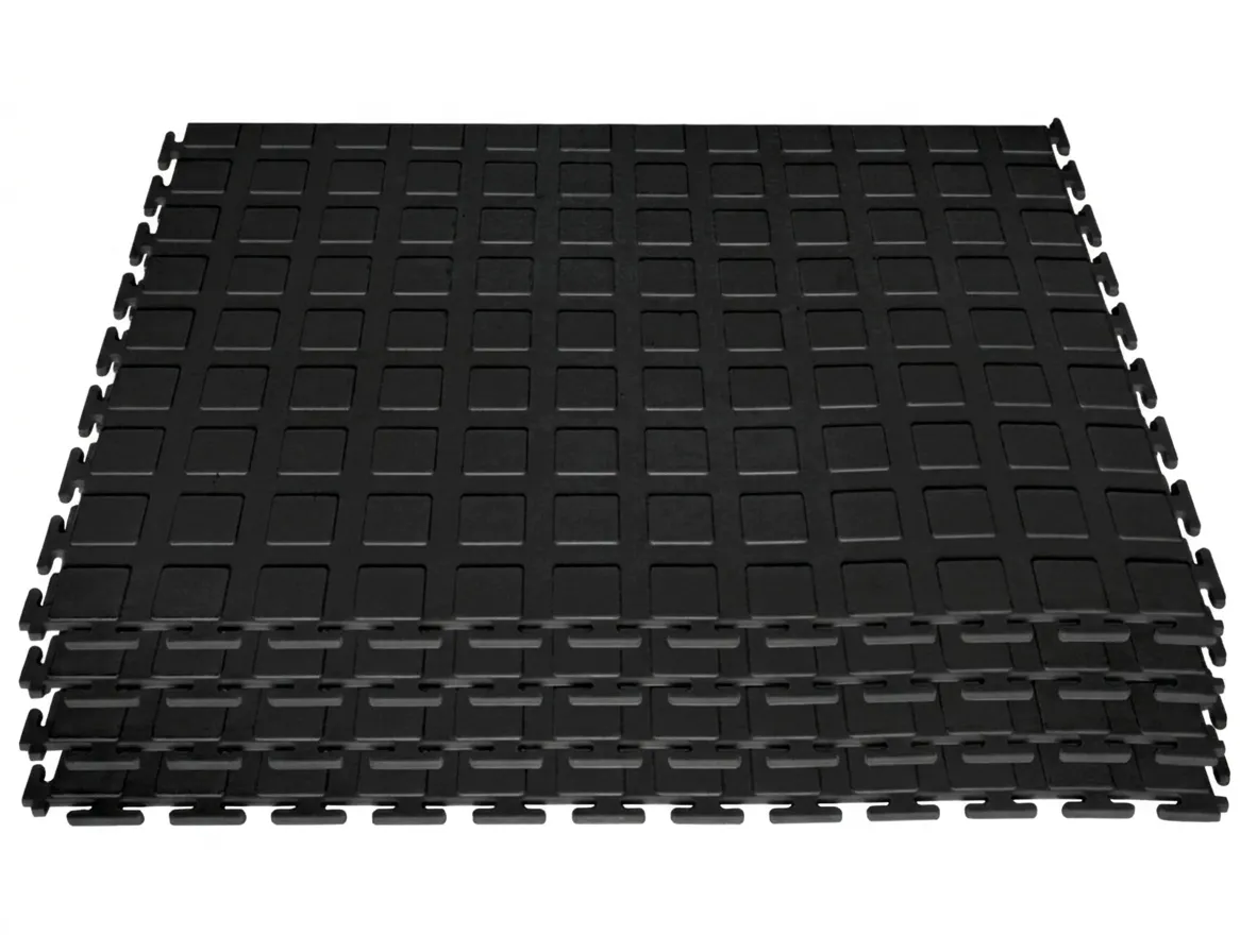 PVC Interlocking Floor Mats 1 SQM = 4 TILES - Black