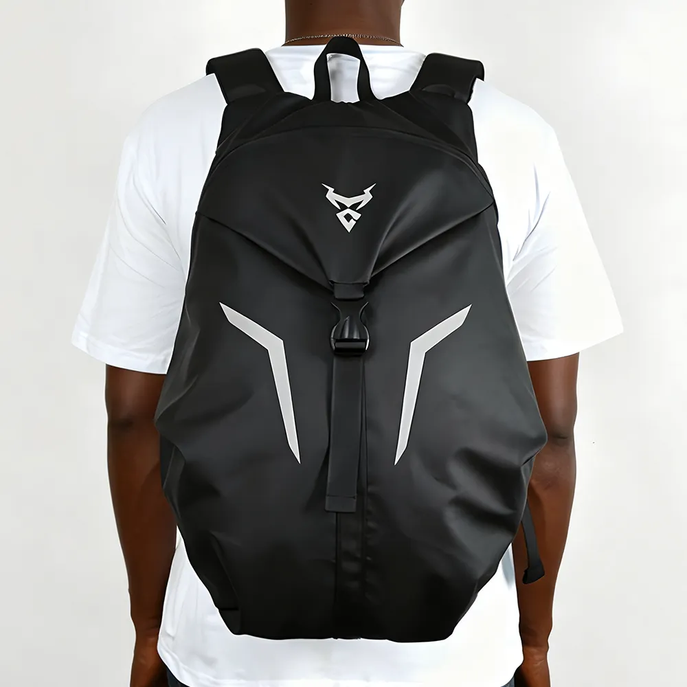 Motocentric Motorcycle Reflective Backpack, Helmet Backpacks Waterproof - Grey