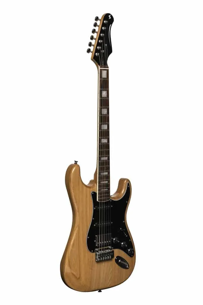 STAGG SES60 Vintage Series Natural Electric guitar with solid alder body - Natural Brown